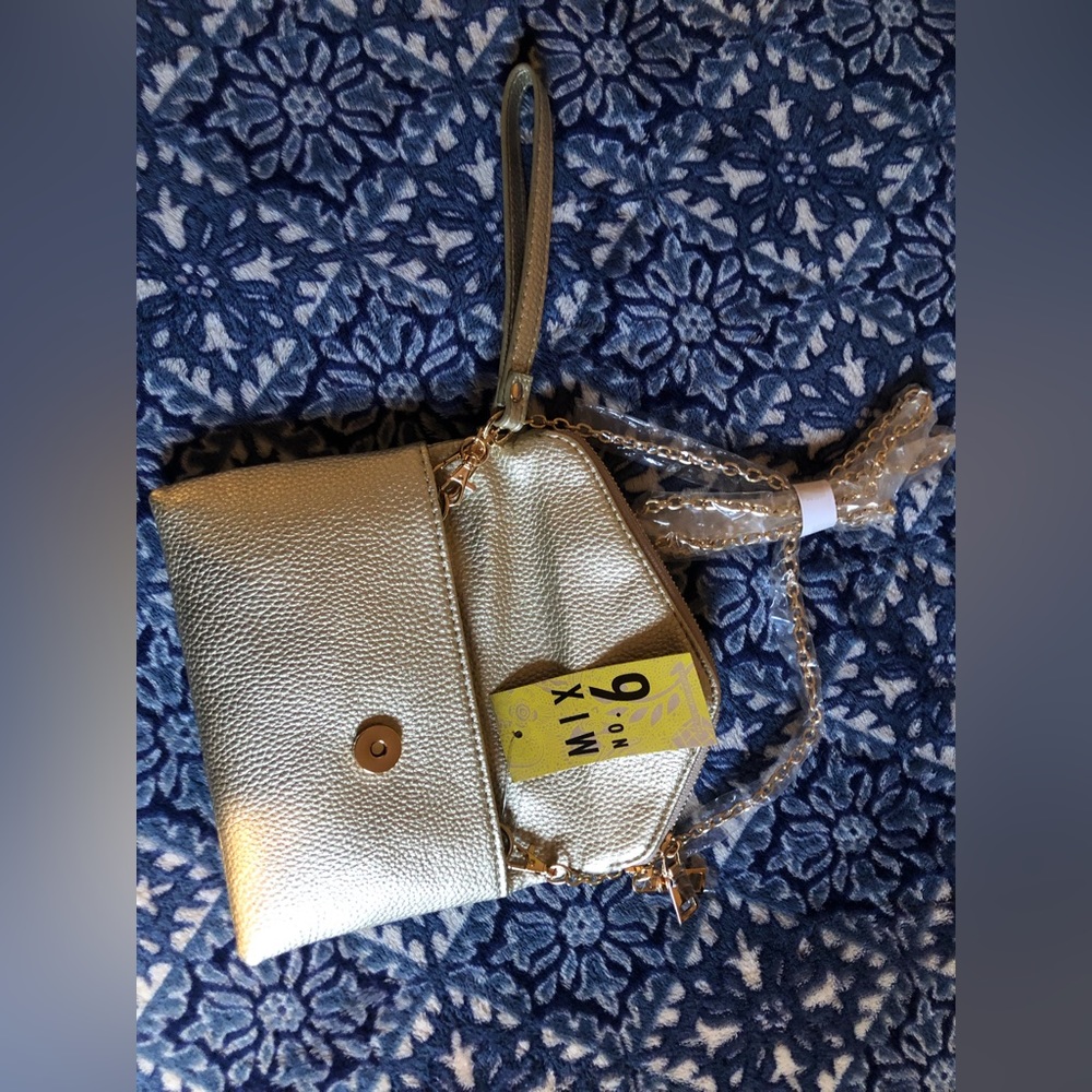 Mix number 6 brand gold leather crossbody/ handbag.